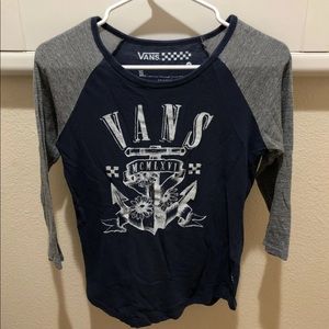 Vans Gray/Blue Baseball Tee